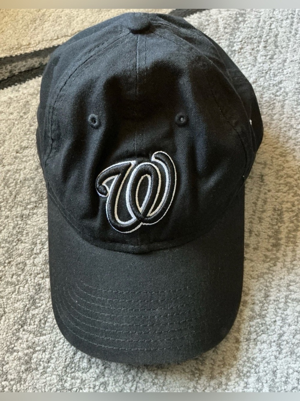 New Era 9Twenty Washington Nationals Black Baseball Cap Hat